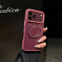 Coque de téléphone transparente à double couche avec support magnétique pour iPhone 18 Pro Max 17 16 15 14 Plus 13 12 11, avec support magnétique rotatif