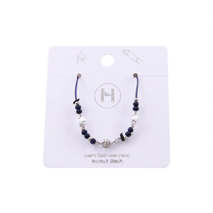 Stainless Steel <b>Beaded</b> <b>Bracelet</b> Set 12Pcs Handmade Fashion Jewelry For Gift Unisex Trendy Style - Product Image 2