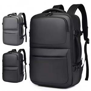 Large Capacity <b>Waterproof</b> PU Laptop Backpack Casual and Business <b>Outdoor</b> Travel Bag with Leisure Feature - Product Image 1
