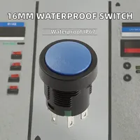 Interrupteur à bouton-poussoir étanche TOOWEI 2.8, auto-bloquant, non éclairé, certifié CE RoHS, IP67, 16 mm