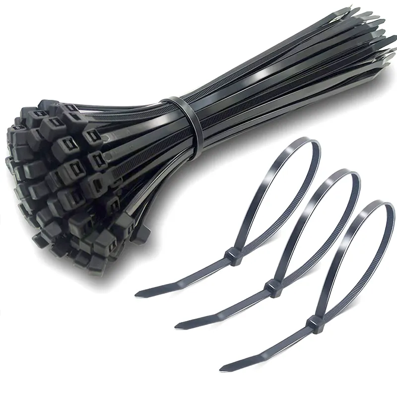 Kabelbinder Nylon Zip Tie Custom Size Uv Plastic 66 100Mm 180Mm 200Mm 280Mm Zwart Wit Dingxin Zwart Wit Rood Aangepaste Kleur