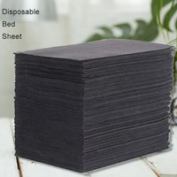 Tapis rectangulaire noir jetable non tissé imperméable pour table de tatouage, film composite, nappe de beauté pour tatouage