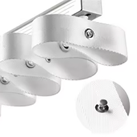 Rail de rideau en aluminium Art Déco Yilian Factory, vente chaude, rail de rideau de fenêtre, accessoires de salon robustes et durables, tringles à rideaux