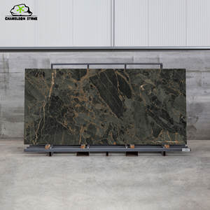 Dalles <span class=keywords><strong>de</strong></span> pierre frittée <span class=keywords><strong>de</strong></span> luxe Chameleon Noir Or Garantie 5 ans pour <span class=keywords><strong>les</strong></span> murs <span class=keywords><strong>de</strong></span> la chambre, le salon, <span class=keywords><strong>les</strong></span> finitions <span class=keywords><strong>de</strong></span> meubles, la cuisine - Product Image 3