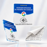 Carte de commentaires Google NFC version espagnole, puce NTAG213, dos auto-adhésif, langue personnalisée prise en charge