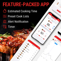 ThermoPro TemSpike TP960 Thermomètre intelligent sans fil pour viande et barbecue avec deux capteurs