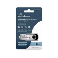 SUNING MediaRange USB 2.0 4GB Memoria USB giratoria de plástico de alta velocidad, nueva, sin cifrar, China