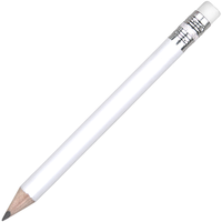 Crayons de pointage promotionnels en bois de tilleul, mini, demi-taille, circulaires, affûtés, avec gommes, personnalisables avec logo, faible MOQ, pour accessoires de golf