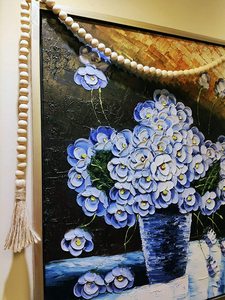 Chaîne de perles de ferme en bois 58in, bricolage, pas cher, perles de ferme avec glands, vente en gros - Product Image 6