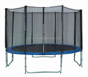 JINGYI Grand <span class=keywords><strong>trampoline</strong></span> de <span class=keywords><strong>12</strong></span> pieds et 13 pieds pour filles et enfants adultes <span class=keywords><strong>Filet</strong></span> de sécurité sans lacet <span class=keywords><strong>Poteaux</strong></span> rembourrés en mousse Montage rapide et facile - Product Image 2