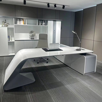 Haute qualité en forme de L Design moderne haut de gamme brevet avancé chef luxe maison Table de direction gestion de bureau bureau