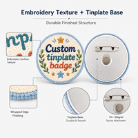 Broches personnalisées OEM en fer blanc, épingles brodées, aimants de réfrigérateur en gros, souvenirs, broches de créateur pour la décoration de vêtements et sacs à dos