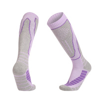 Chaussettes de ski pour hommes personnalisées en laine mérinos, à col rond, épaisses, antidérapantes et respirantes pour l'extérieur