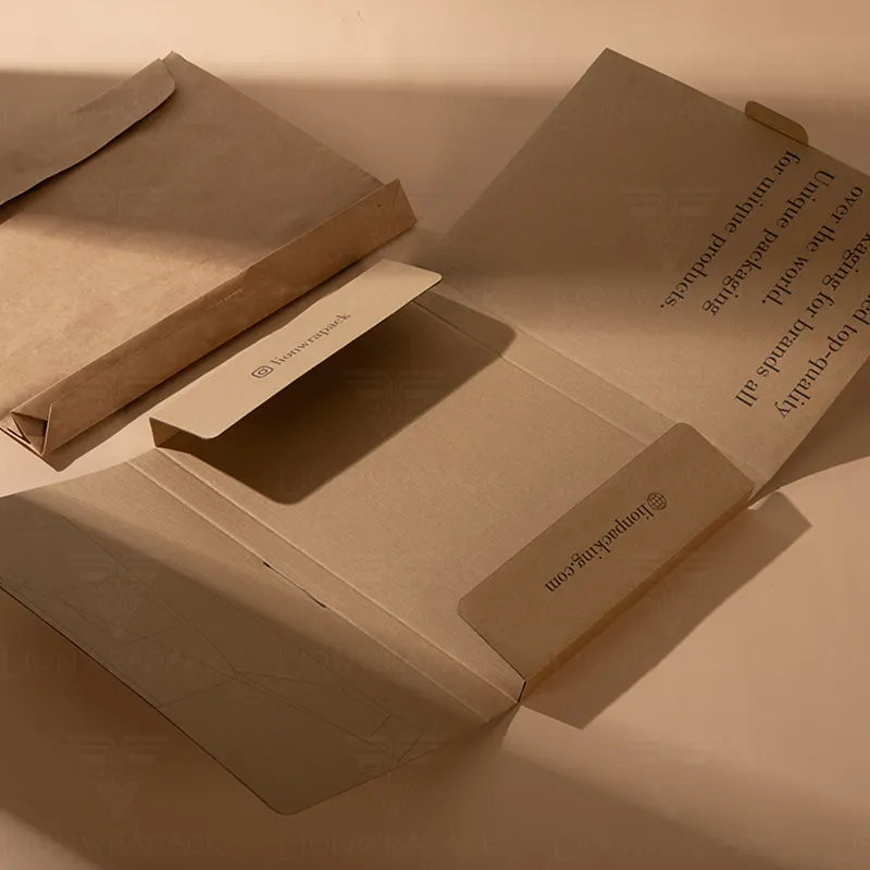 Lionwrapack Embalagem de caixas de papel ondulado: Solução de embalagem sustentável para roupas e presentes - Ecologicamente correto e biodegradável