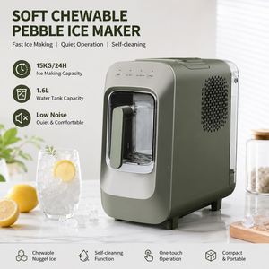 Nouvelle machine à glaçons en granulés mous à design innovant, machine à glaçons rapide pour boissons, faible bruit, autonettoyante, certifiée CE/FCC - Product Image 1