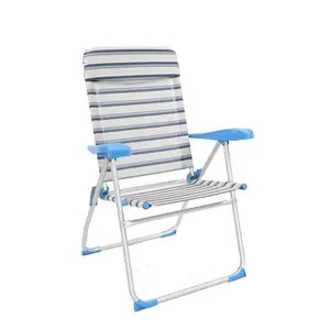 Kunden spezifischer 8 Position verstellbarer tragbarer klappbarer Sun Beach Lounge Chair mit hoher Rückenlehne