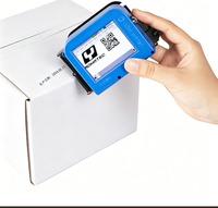 Imprimante portable AOMATEC 12,7 mm avec poignée amovible pour l'impression de date, heure, comptage, code QR, code-barres, logo sur presque tous les matériaux