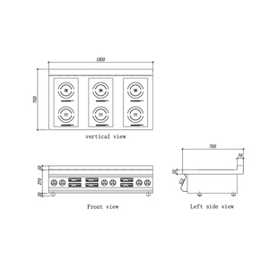Thương mại Nhà Hàng thép không gỉ điện cảm ứng bếp 6 Burner HOB bếp bảng Top thiết bị nấu ăn - Product Image 2