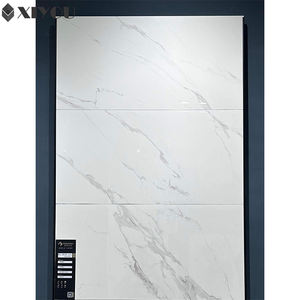 אריחי רצפה שיו 60x60, אריחי שיש מלוטשים, פורצלן מזוגג מבריק, ריצוף פנים מבריק במיוחד, אריחי קרתה בז' 400x800, אזוליחוס - Product Image 1