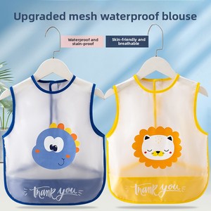 <span class=keywords><strong>Bavoir</strong></span> sans manches imperméable et anti-salissure en maille respirante pour <span class=keywords><strong>bébé</strong></span> à motifs de dessins animés pour garçons et filles Style mince d'été - Product Image 1