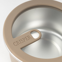 Ensemble de contenants de stockage alimentaire empilables en acier inoxydable rond avec couvercle hermétique transparent pour la cuisine, le réfrigérateur et la préparation des repas