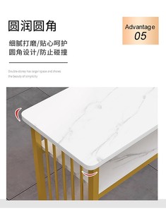 モダン ダブル ネイルテーブル マニキュアデスク チェアセット サロン家具 ピンク ジェルネイル用 - Product Image 6