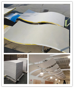 Tùy chỉnh lượn sóng treo trần vật liệu sợi thủy tinh cong Trần đám mây - Product Image 2