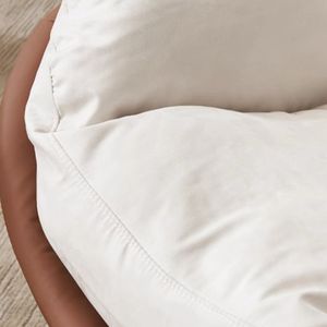 <span class=keywords><strong>Fauteuil</strong></span> pivotant moderne en <span class=keywords><strong>cuir</strong></span> et tissu avec éponge haute densité à mémoire de forme pour salle à manger et hôtel - Product Image 6