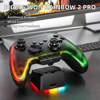 Control de Videojuegos con Vibración Dual con Cable BIGBIG WON Rainbow 2 Pro (Combo) para PC