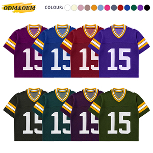 Fabricant de pulls, LOGO personnalisé, pull d'été pour <span class=keywords><strong>homme</strong></span>, pull à col en V à manches courtes en jacquard à lettres, maillot de football en tricot pour <span class=keywords><strong>homme</strong></span> - Product Image 4