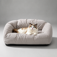 Lit pour animaux de compagnie classique de haute qualité, amovible, lavable en machine, sans perte de poils, chaud, respirant, pour une utilisation en intérieur, pour chats et chiens