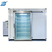 Chambre froide personnalisable à éclairage LED écoénergétique pour supermarché, restaurant, entrepôt frigorifique, avec moteur 380V