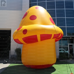Modèle publicitaire géant gonflable de 4 m avec logo personnalisé, motif champignon souriant de dessin animé et maison féerique, pour parcs d'attractions, spectacles, scènes, événements et fêtes pour enfants - Product Image 5