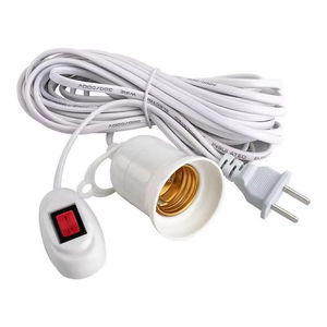 Adaptateur de douille universel pour ampoule LED E27 en ABS, 5/10m, avec interrupteur, support à vis, accessoires et outils, <span class=keywords><strong>deux</strong></span> prises, <span class=keywords><strong>suspension</strong></span> - Product Image 6