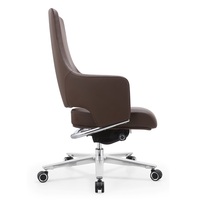 Chaise de bureau pivotante ergonomique au design moderne, en cuir véritable, pour usage professionnel, fabriquée à Foshan – Offre spéciale