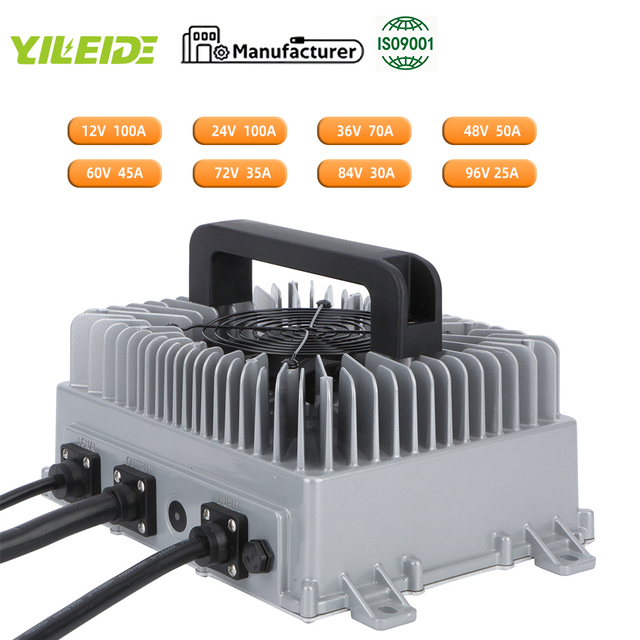 96V 25A 84V 30A 72V 35A 60V 40A 45A 48V 50A 36V 60A 70A 80A 24V 12V 90A 100A Lead Acid LiFePO4 Lithium Ion Battery Charger