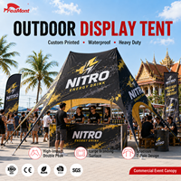 Carpa Comercial FEAMONT Tipo Estrella de Doble Pico Personalizada para Ferias Inmobiliarias en Tailandia, Toldo Promocional para Exteriores
