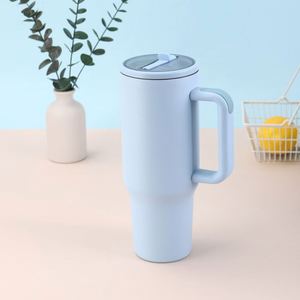 Gobelet de voyage isotherme sous vide 40oz H5.0 avec poignée, couvercle et paille, antidérapant, couleur personnalisée ODM - Product Image 1