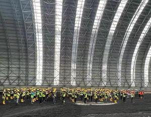 Préfabrication de support Abri de stockage de charbon longue portée Dôme de hangar à charbon Cadre d'<span class=keywords><strong>espace</strong></span> - Product Image 4