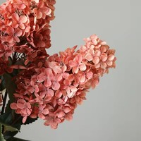 Bunga Hydrangea Buatan Eropa Tangkai Tunggal, Hydrangea Imitasi untuk Dekorasi Pernikahan, Dekorasi Rumah, dan Pengaturan Acara