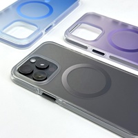 Nouvelle conception, coque transparente dégradée givrée, magnétique, étanche, antichoc pour 13-16 Pro Max