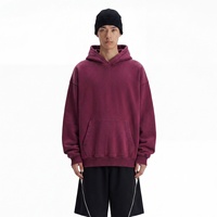Sweat-shirts à capuche pour hommes, coupe oversize, style vintage, délavés à l'acide, effet usé, vierges, personnalisables, pour streetwear