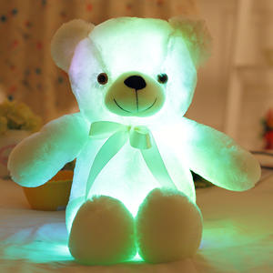 Kinqee Hot Sell Creative Light up Led bunt leuchtend 30cm Teddybär Kuscheltier Plüsch tier Weihnachts geschenk - Product Image 3