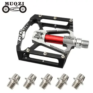 MUQZI MTB bicicleta de carretera Pedal antideslizante pernos M4 acero ciclo Pedal tornillo piezas de bicicleta