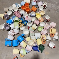 Tasses en céramique faites à la main, lavables au lave-vaisselle, adorables et mignonnes, en boîte surprise, avec soucoupes à café, pour eau et thé, en ensembles assortis, vente en gros pour la vente ambulante