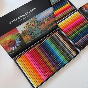 Matite Colorate Idrosolubili Set da 12, 24, 36, 72 e 120 Colori con Scatola in Metallo per <span class=keywords><strong>Disegno</strong></span> e Pittura Artistica - Product Image 3