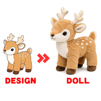 Peluche de renne de Noël personnalisée, fabricant OEM ODM, mascotte animale en peluche, peluche renne à câliner, décoration de Noël, cadeau