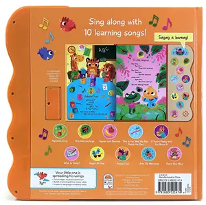 बच्चों की शिक्षा के लिए ध्वनि प्रभाव संगीतमय ध्वनि पुस्तक के साथ फैक्टरी कस्टम चिल्ड्रेन बुक
