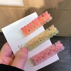 Korean Custom Kids Candy <strong>Bear</strong> <strong>Hair</strong> Pins Accessories Cute Resin <strong>Sugar</strong> Gummy <strong>Bear</strong> <strong>Hair</strong> Clips for Women - Product Image 4