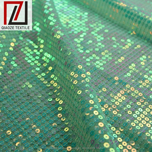 Haute qualité broderie Fine <span class=keywords><strong>vert</strong></span> illustre paillettes tulle tissu - Product Image 3